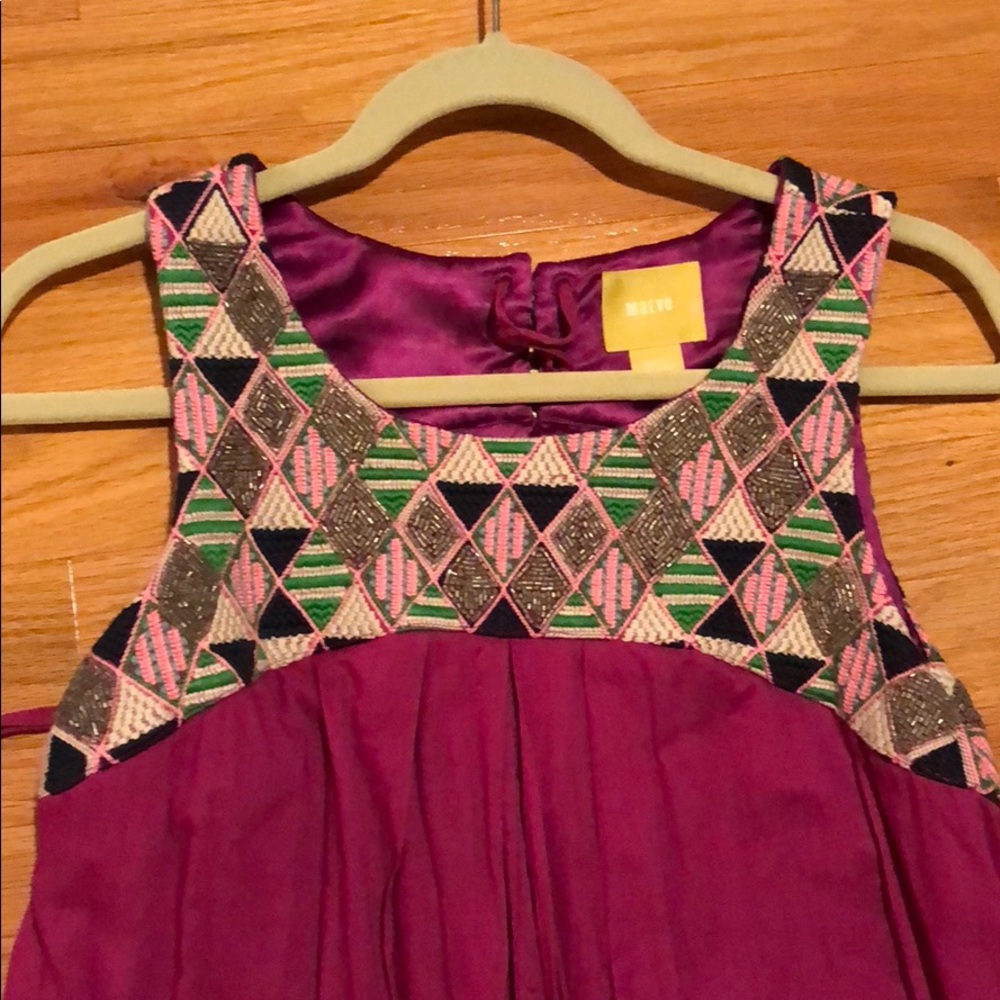 Fuschia Maxi with embroidery/bead work